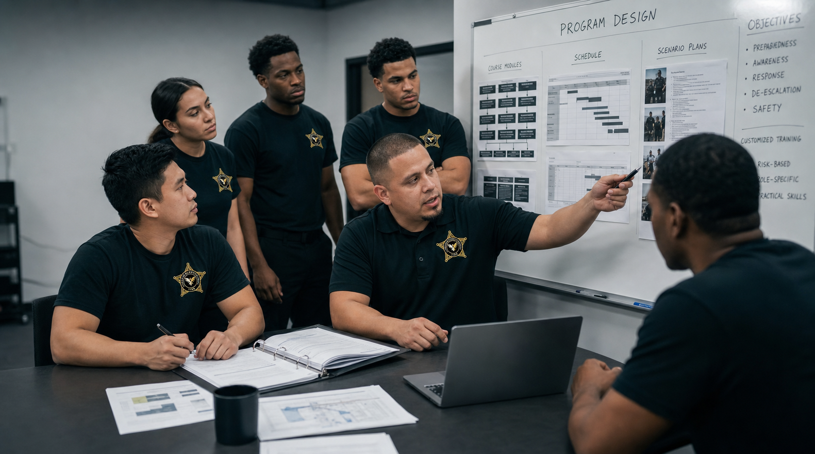 CST team designing a customized security training program